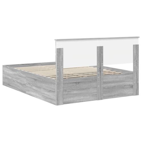 Рамка за легло Сив Сонома 150 x 200 cm Инженерно дърво