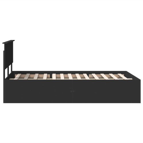 Рамка за легло с таблото Черно 120 x 190 cm Инженерно дърво