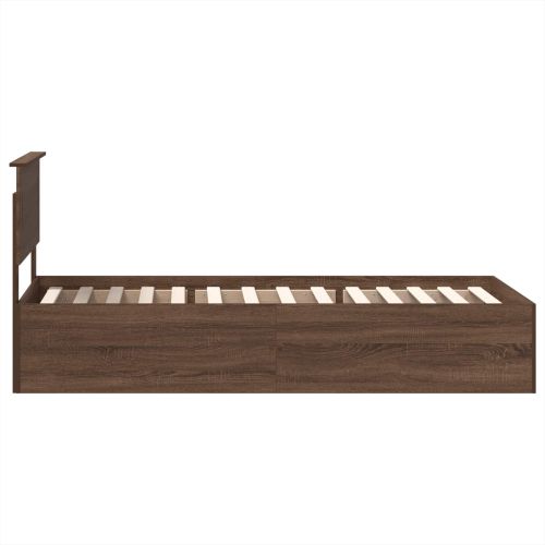 Рамка за легло с таблото Кафяв дъб 90 x 190 cm Инженерно дърво