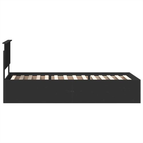 Рамка за легло с таблото Черно 75 x 190 cm Инженерно дърво