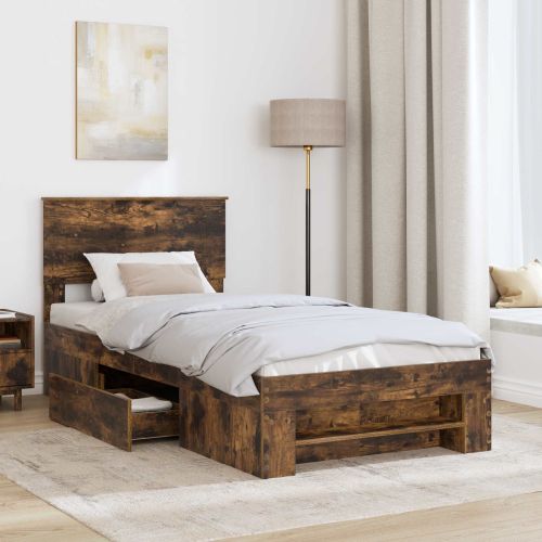 Рамка за легло с таблото Димян дъб 90 x 200 cm Инженерно дърво