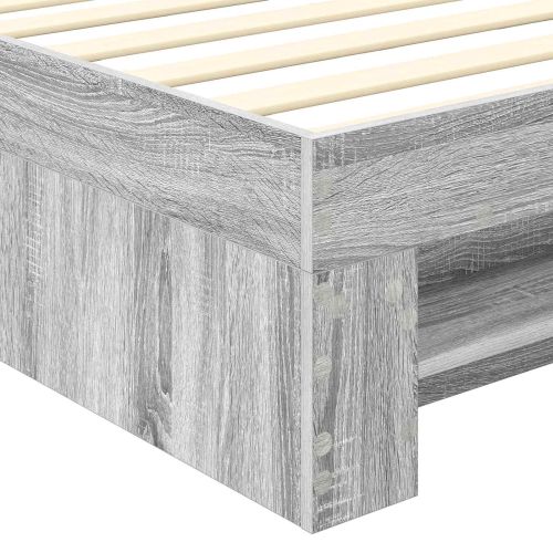 Рамка за легло с таблото Сив Сонома 90 x 200 cm Инженерно дърво