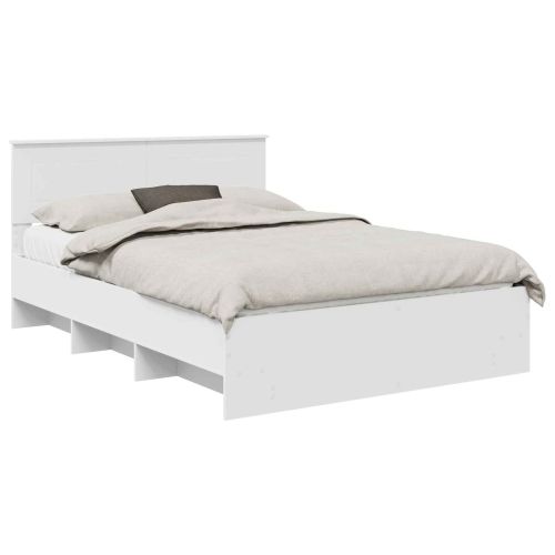 Рамка за легло с таблото Бяло 150 x 200 cm Инженерно дърво