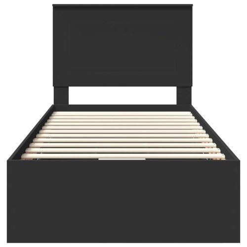 Рамка за легло с таблото Черно 100 x 200 cm Инженерна дървесина