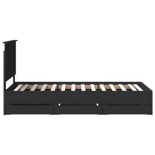 Рамка за легло с таблото Черно 100 x 200 cm Инженерна дървесина