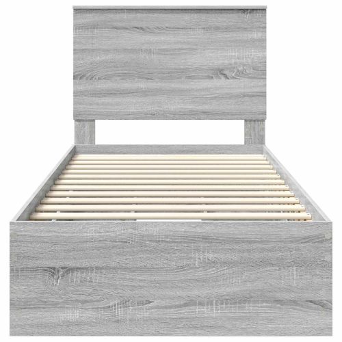 Рамка за легло Сив Сонома 90 x 190 cm Инженерна дървесина