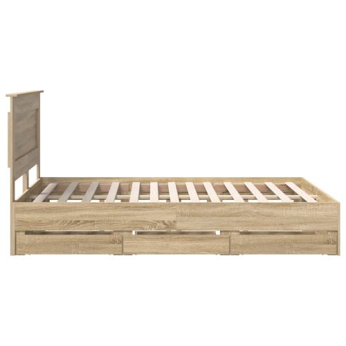 Рамка за легло Сонома дъб 140 x 190 cm Инженерна дървесина