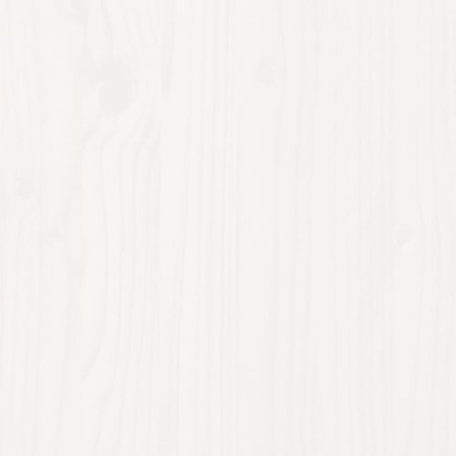 Легло за възрастни с табла, бяло, 140x190 см, масивно дърво