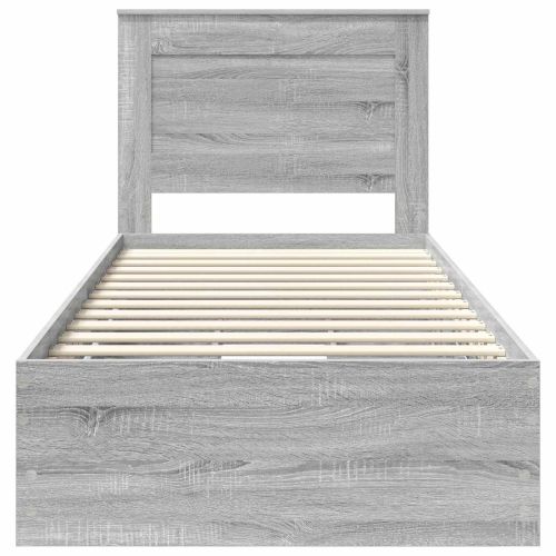 Рамка за легло Сив Сонома 90 x 200 cm Инженерна дървесина