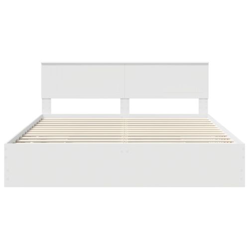 Рамка за легло с чекмедже Бяло 180 x 200 cm Инженерна дървесина