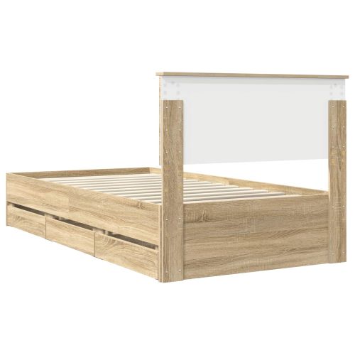 Рамка за легло Сонома дъб 100 x 200 cm Инженерна дървесина