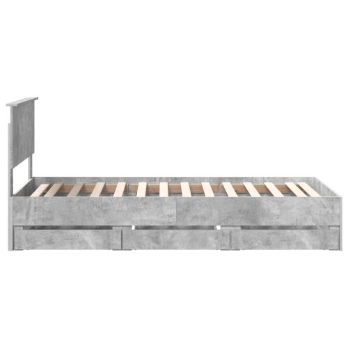 Рамка за легло Циментено сиво 90 x 190 cm Инженерна дървесина