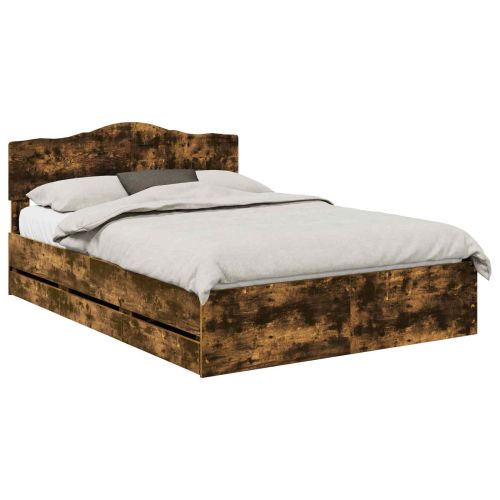 Рамка за легло Димян дъб 140 x 190 cm Инженерна дървесина