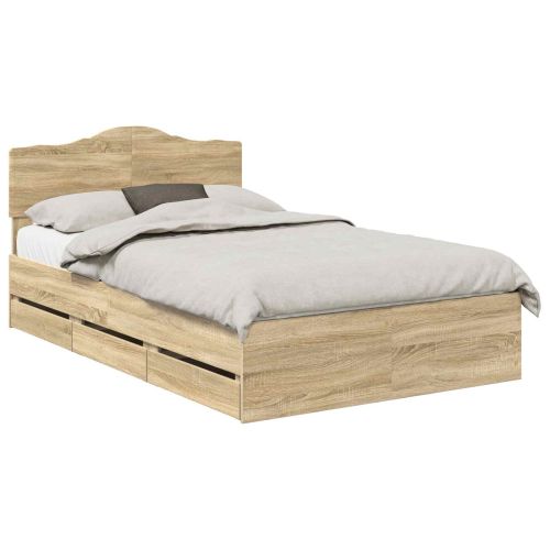 Рамка за легло Сонома дъб 120 x 200 cm Инженерна дървесина