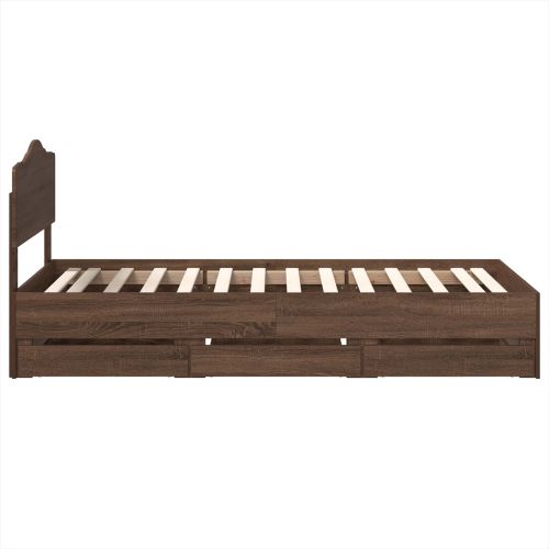 Рамка за легло Кафяв дъб 100 x 200 cm Инженерна дървесина