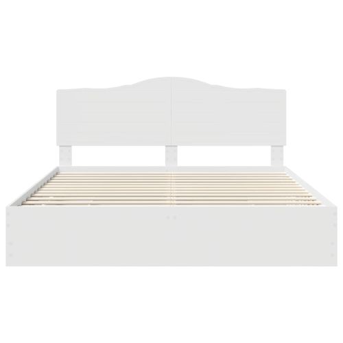Рамка за легло с чекмедже Бял 180 x 200 cm Инженерна дървесина