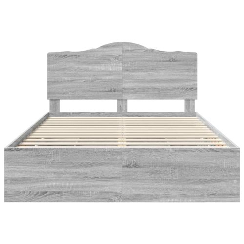 Рамка за легло Сив Сонома 150 x 200 cm Инженерна дървесина