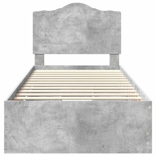 Рамка за легло Бетонно Сиво 90 x 200 cm Инженерна дървесина