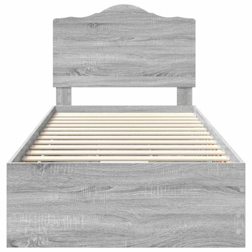 Рамка за легло Сив Сонома 90 x 190 cm Инженерна дървесина