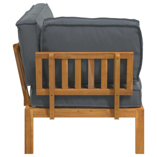 Комплект дивани с възглавница Антрацит 133 x 92 x 69 см