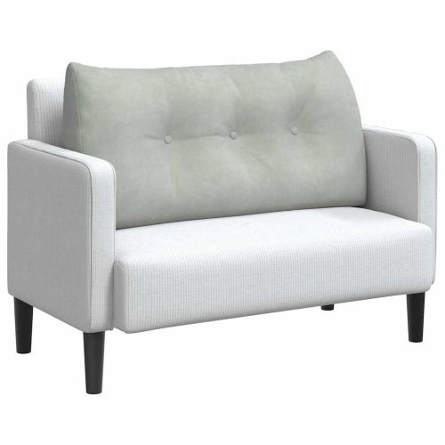 Възглавница за гръб Светлосиво 100 x 24 x 50 см Кадифе