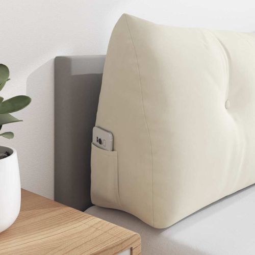 Възглавница за гръб Крем 100 x 24 x 50 см Кадифе