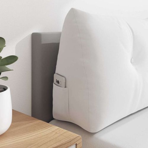 Възглавница за гръб Бяло 160 x 24 x 50 см текстил