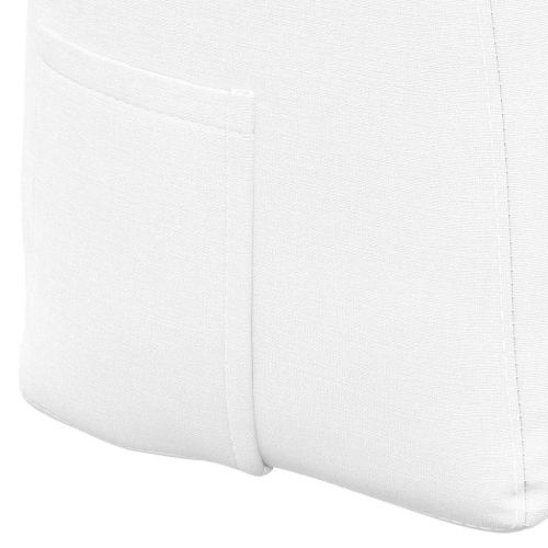 Възглавница за гръб Бяло 160 x 24 x 50 см текстил