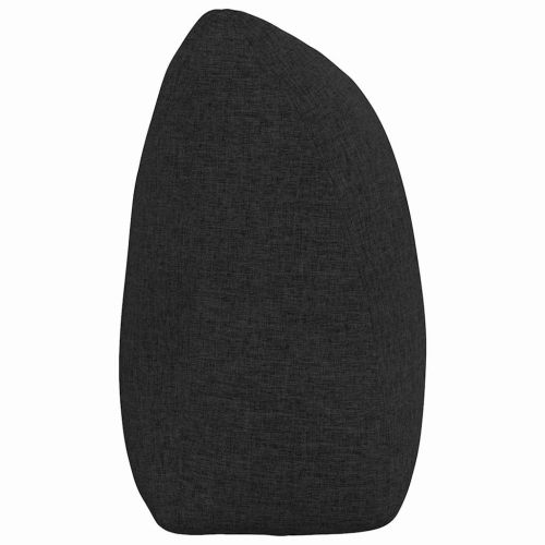 Възглавница за гръб Черно 200 x 24 x 50 см текстил