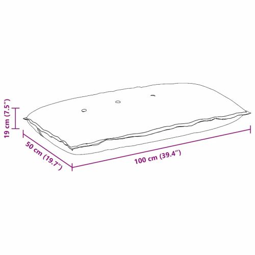 Възглавница за гръб Сивозелен 100 x 50 cm Кордюрова тъкан