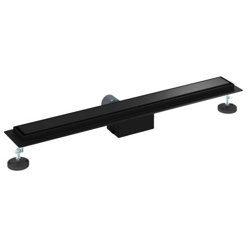 2 в 1 душов дренаж Черно 80 cm Неръждаема стомана 304