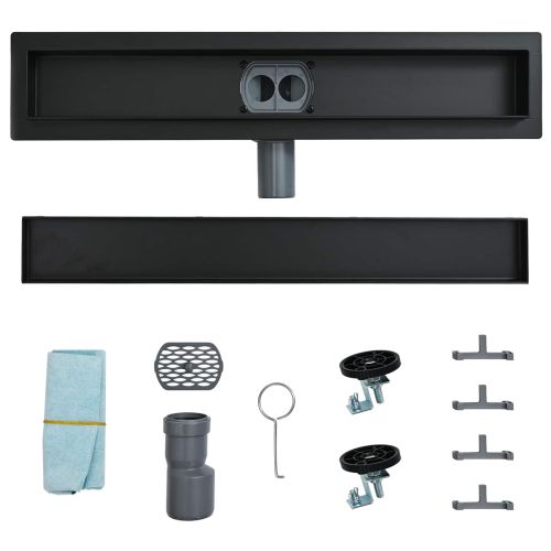 Душ канал 2-в-1 с 360° сифони Черно 70 cm