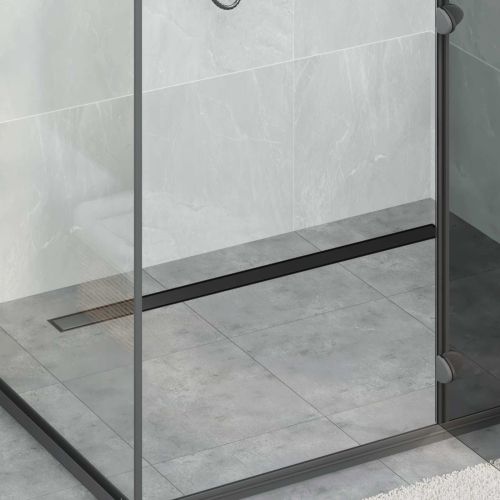 Душ канал 2-в-1 с 360° сифони Черно 100 cm