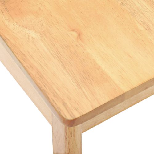 Трапезен стол 2 pcs Естествен Солиден каучуков материал