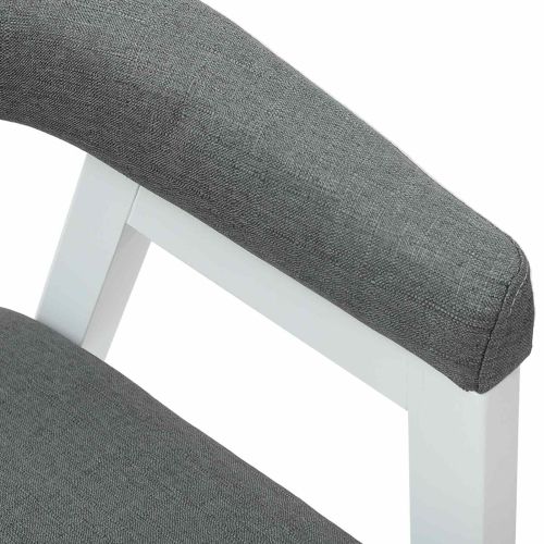 Обедени столове 2 pcs Бяло 54 x 57 x 73 см Солидно гумено дърво