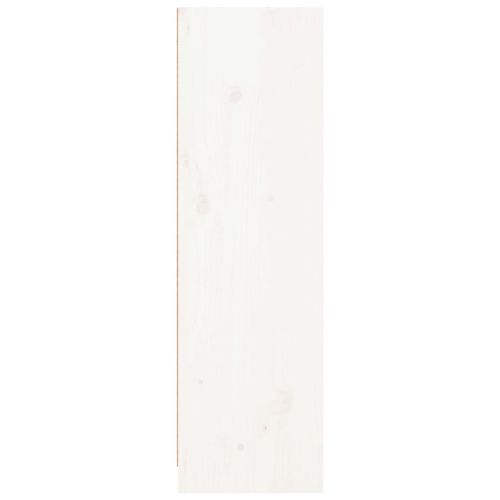 Библиотека, бяла, 70x33x110 см, борово дърво масив