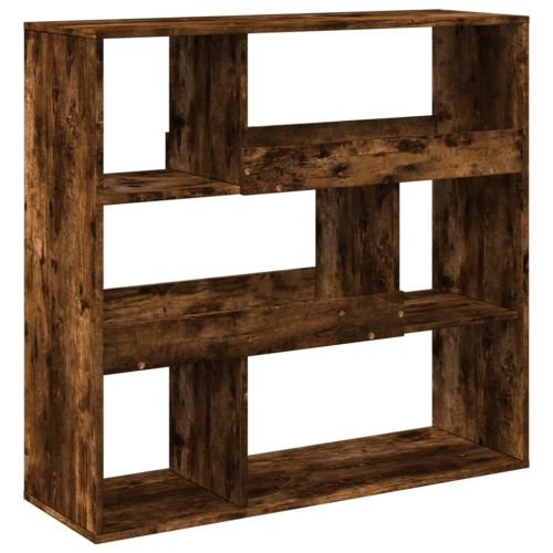 Библиотека/разделител за стая, опушен дъб, 100x33x94,5 см