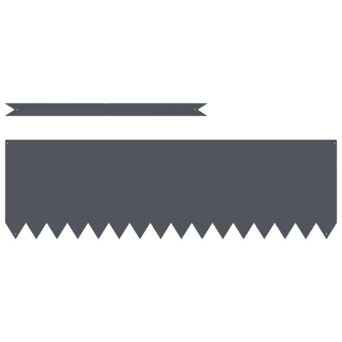 Ограда за трева 10 pcs Антрацит 100 x 0.05 x 20 см