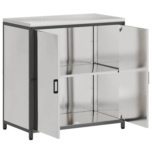Съхранение в кухнята с рафт Сребрист 90 x 50 x 92 см Стомана