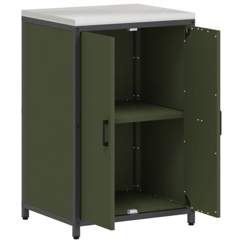 Съхранение в кухнята Маслинено зелено 60 x 50 x 92 см Стомана
