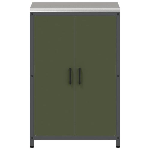 Съхранение в кухнята Маслинено зелено 60 x 50 x 92 см Стомана