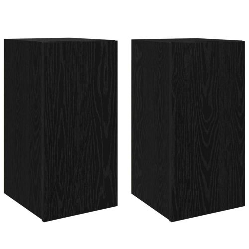 Стенен ТВ шкаф 2 pcs Черния дъб 30,5 x 30 x 60 см