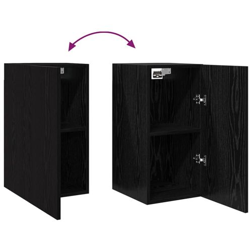 Стенен ТВ шкаф 2 pcs Черния дъб 30,5 x 30 x 60 см