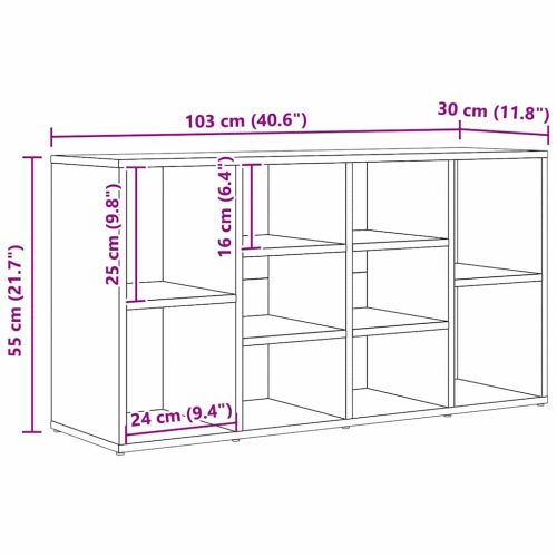 Пейка за обувки Черния дъб 103 x 30 x 54,5 см Инженерно дърво