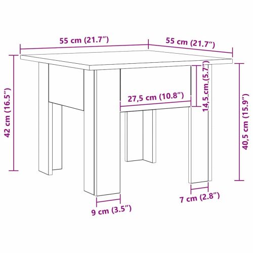 Масичка за кафе Старо дърво 55 x 55 x 42 cm Инженерно дърво