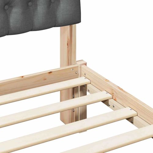 Леглова рамка с тапицирана гръбна част Кафяво 135 x 190 cm