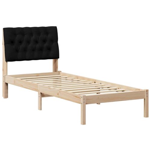 Леглова рамка с тапицирана гръбна част Кафяво 75 x 190 cm