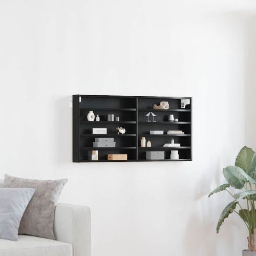 Витрина с рафт Черния дъб 100 x 8,5 x 50 cm Инженерно дърво