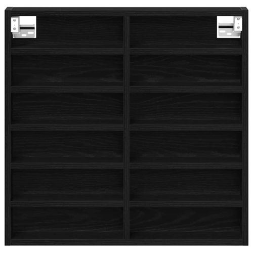 Витрина с рафт Черния дъб 60 x 8,5 x 58 см Инженерно дърво