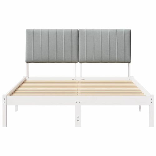 Рамка за легло с таблото Бяло 135 x 190 cm Солидно борово дърво